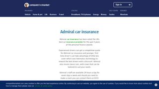 Admiral car insurance | comparethemarket.com