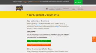 Policy Documents | Elephant UK Insurance - Elephant Car insurance
