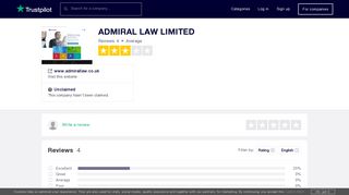 ADMIRAL LAW LIMITED Reviews | Read Customer Service Reviews ...