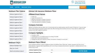 Admiral Life Insurance Medicare Plans - Call 1-(855)-MEDIGAP