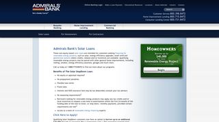 Admirals Bank's Solar Loans | Admirals Bank
