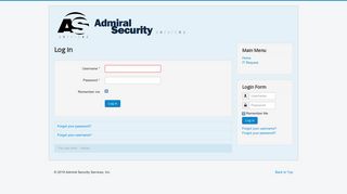 Log in - Admiral Security Services, Inc.