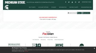 Michigan State University | Online Ticket Office | My Account