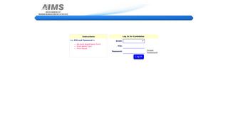 Login For Candidates :: AIMS TEST FOR MANAGEMENT ...