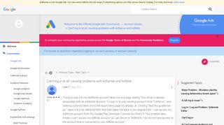 Can't log in at all, causing problems with AdSense and AdMob - The ...