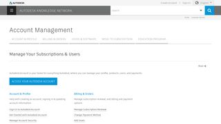 Account Management - Autodesk Knowledge Network