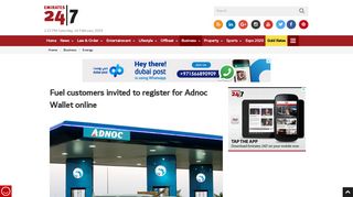 Fuel customers invited to register for Adnoc Wallet online - Emirates24|7