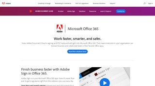 Microsoft Office 365 PDF and e-signatures services | Adobe Acrobat ...