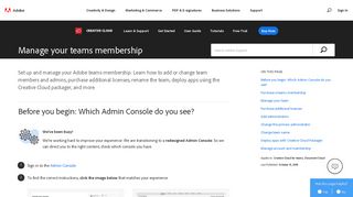 Manage your teams membership - Adobe Help Center
