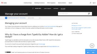 Manage your account - Adobe Help Center