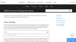 Understand the Adobe Connect meeting room basics