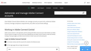 Administer and manage Adobe Connect accounts - Adobe Help Center
