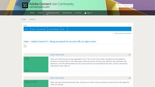 Being prompted for account URL on login screen - Adobe Connect ...