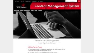 Content Management System, Home | University of Cincinnati ...