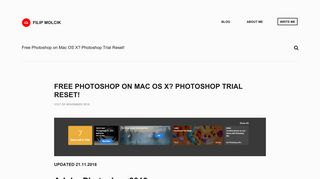 Free Photoshop on Mac OS X? Photoshop Trial Reset! - Filip Molcik