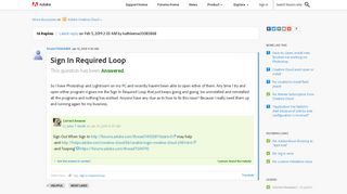 Sign In Required Loop | Adobe Community - Adobe Forums