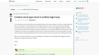 Creative cloud apps stuck in endless login loop | Adobe Community ...