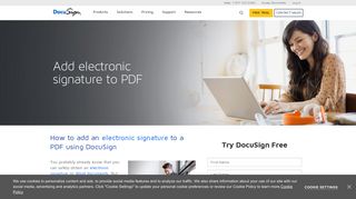 Add electronic signature to PDF | DocuSign