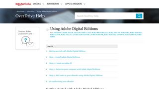 Using Adobe Digital Editions - kobo.com/help