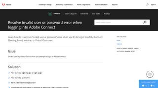 Reset your Adobe Connect account password - Adobe Help Center