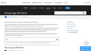 Fill and sign PDF forms using Adobe Acrobat Fill & Sign
