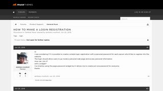 how to make a Login registration | MuseThemes Forum