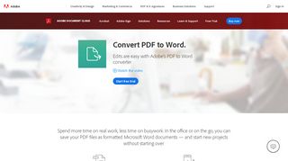 Convert PDF to word doc, PDF to Word converter | Adobe Acrobat DC