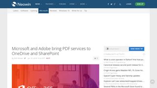 Microsoft and Adobe bring PDF services to OneDrive and SharePoint ...