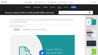 How to export PDF to Word, Excel, and other Microsoft formats | Adobe ...