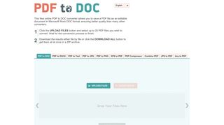 PDF to DOC – Convert PDF to Word Online