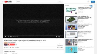 How to Make Google Login Page using Adobe Photoshop CC 2017 ...