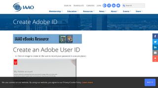 Create Adobe ID - IAAO