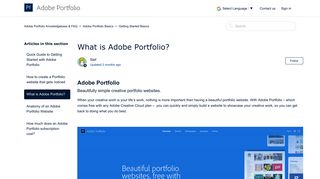 What is Adobe Portfolio? – Adobe Portfolio Knowledgebase & FAQ