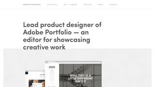 Adobe Portfolio editor — by Andrew Couldwell