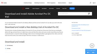 Download and install Adobe Acrobat Pro DC trial - Adobe Help Center