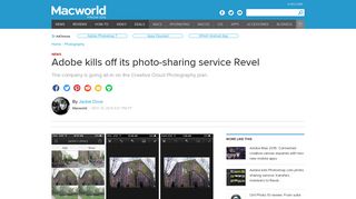 Adobe kills off its photo-sharing service Revel | Macworld