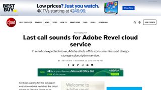 Last call sounds for Adobe Revel cloud service - CNET