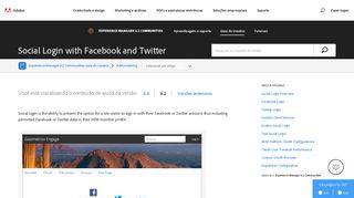 Social Login with Facebook and Twitter - Adobe Help Center