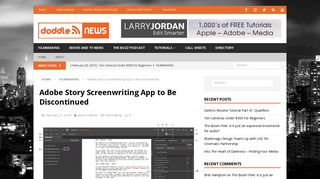 Adobe Story Screenwriting App to Be Discontinued - Doddle News