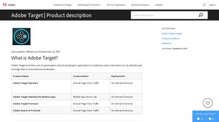 Adobe Target | Product description - Adobe Help Center