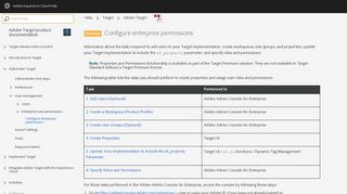 Configure enterprise permissions - Adobe Target