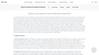 Adobe Value Incentive Plan Terms And Conditions