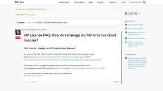 VIP License FAQ: How do I manage my VIP Creativ... | Adobe ...