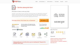 Adomyinfo - Fill Online, Printable, Fillable, Blank | PDFfiller