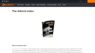 Adonis Index Workout Program Review - Kinobody