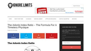 The Adonis Index Ratio - The Formula For A Timeless Physique ...