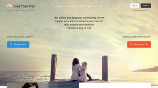 Get Your Pet: Adopt a Pet, Rehoming a Dog or Cat, Direct Pet Adoption