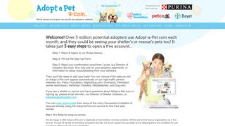 Shelter/Rescue Sign-up - Adopt-a-Pet.com