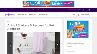 Animal Shelters & Rescues for Pet Adoption | Petfinder