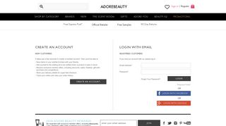 log in here - Adore Beauty